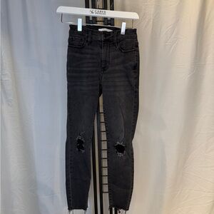 PacSun Black Distressed Ankle Jeans
